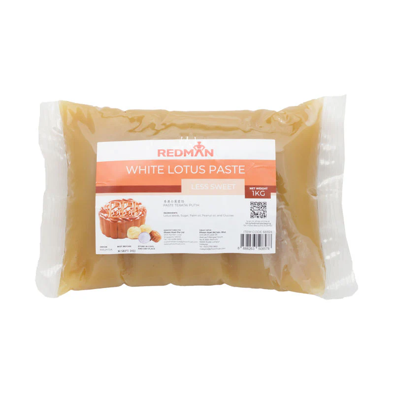 white lotus paste less sweet 1kg (#66924)