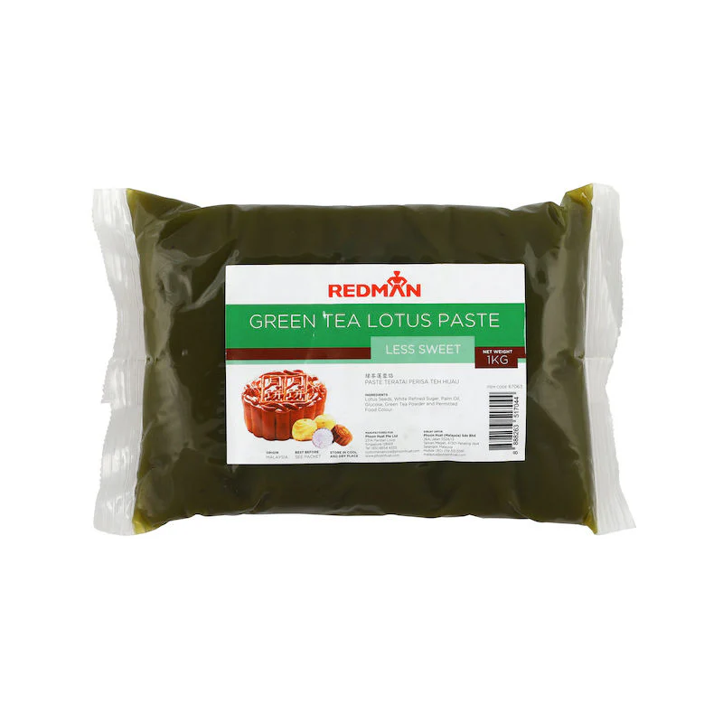 MOONCAKE PASTE GREEN TEA LESS SWEET 1KG (#67063) - Image 2
