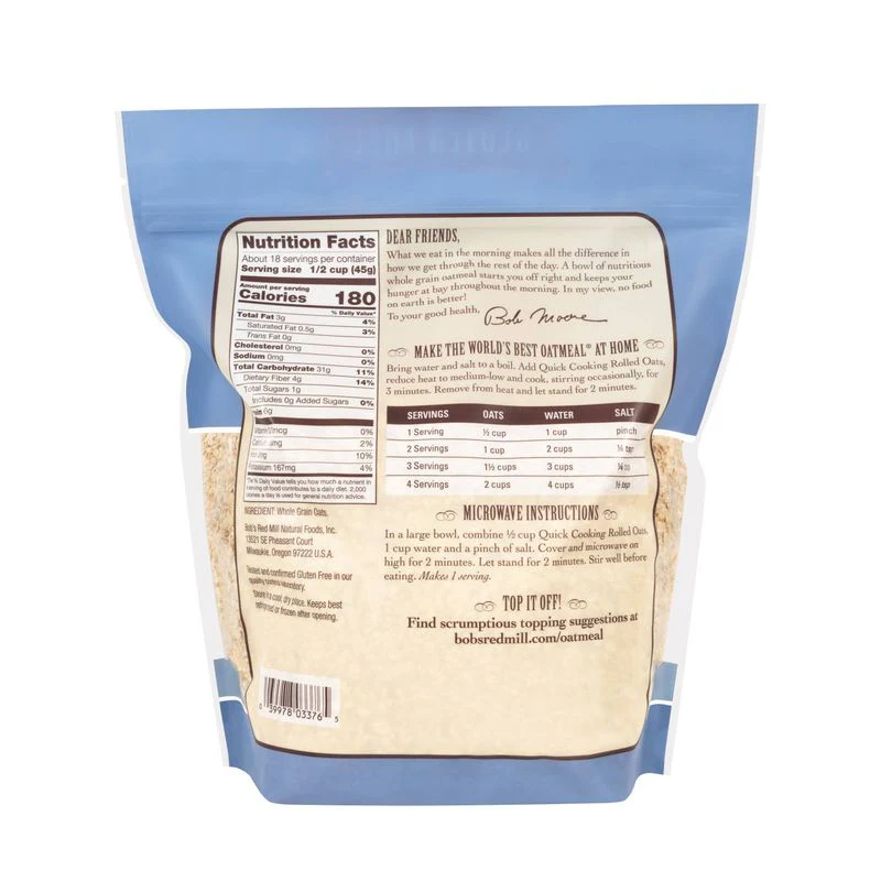 gluten free quick rolled oats 28oz (#68058) - Image 3