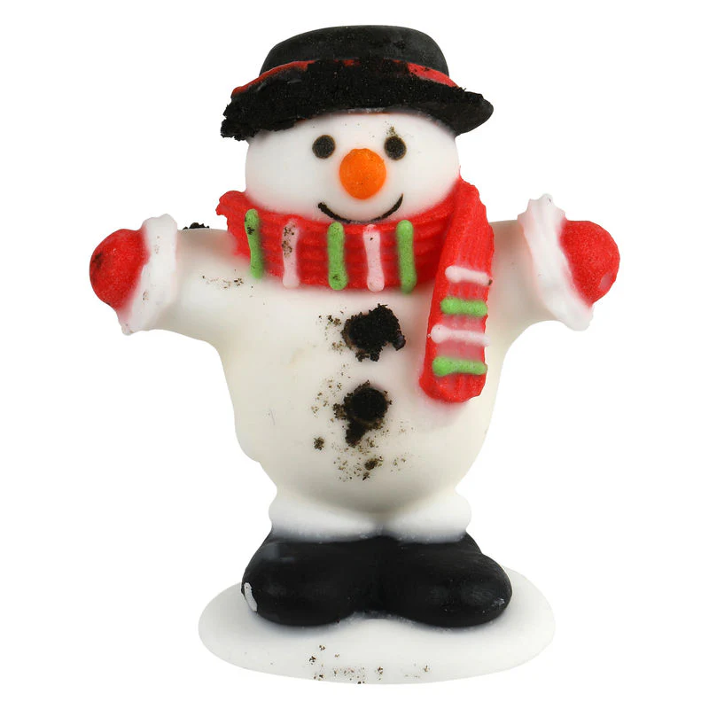 icing snowman w/blk hat 42x25x50mm xm148 (#68198)