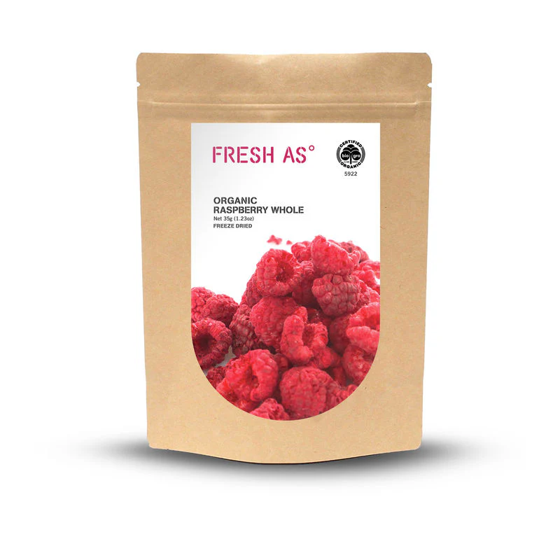 freeze dried rasberry whole organic 35g (#101477)