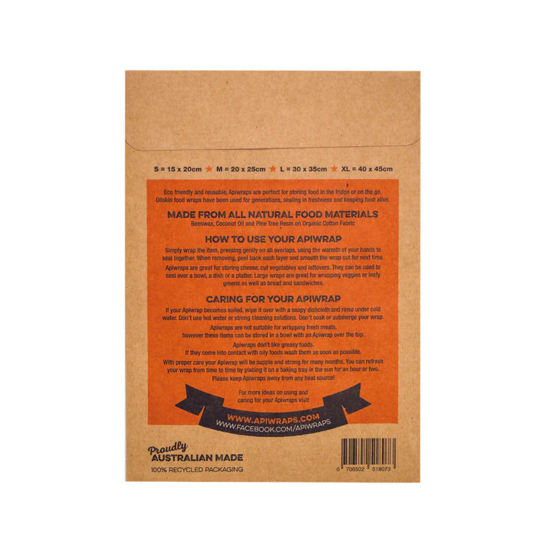 reusable beeswax cheese lovers pack of 3pc 1 medium: 20cmx25cm and 2small: 15cmx20cm (#101557) - Image 2