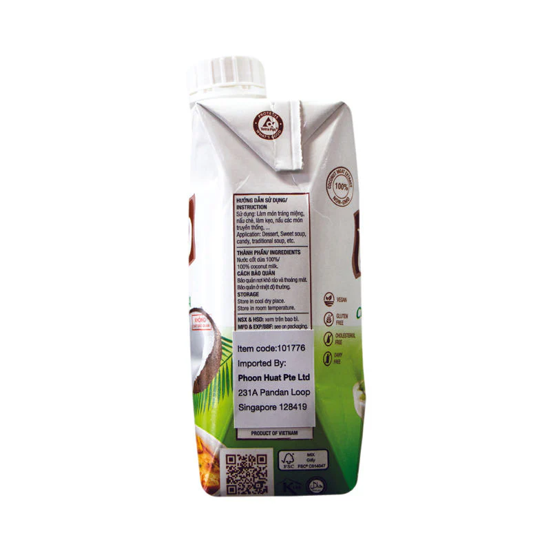 coconut milk uht 17% 330ml (#101776) - Image 6