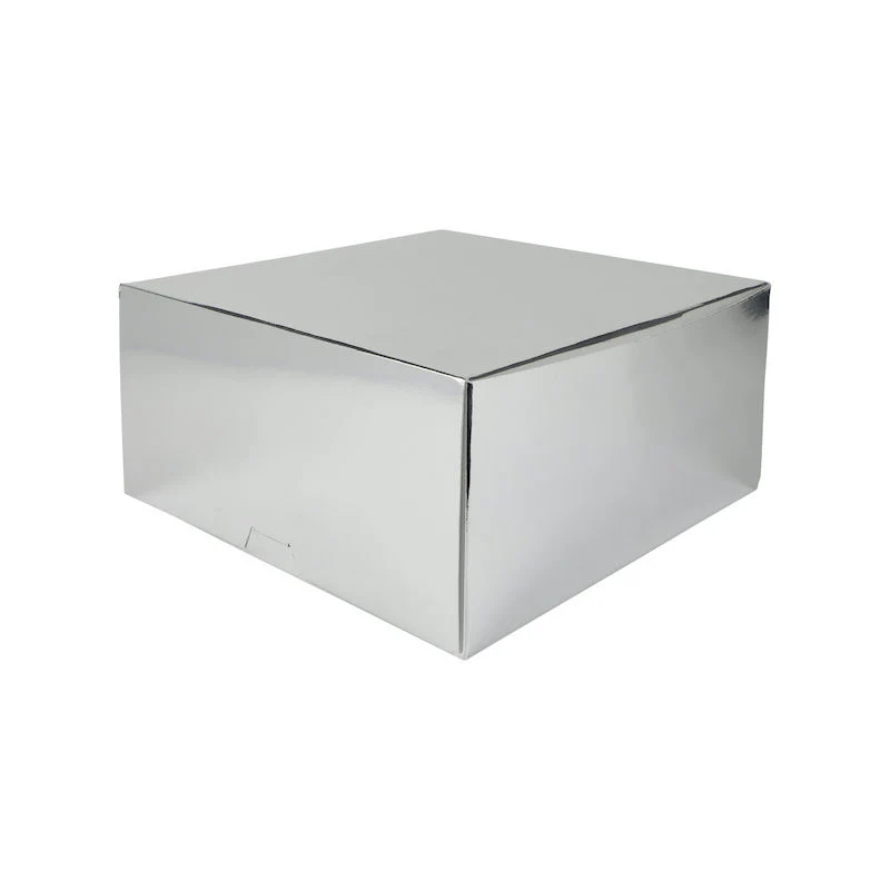 silver cake box 4.5x6x3.5" 5pc (#101779) - Image 2