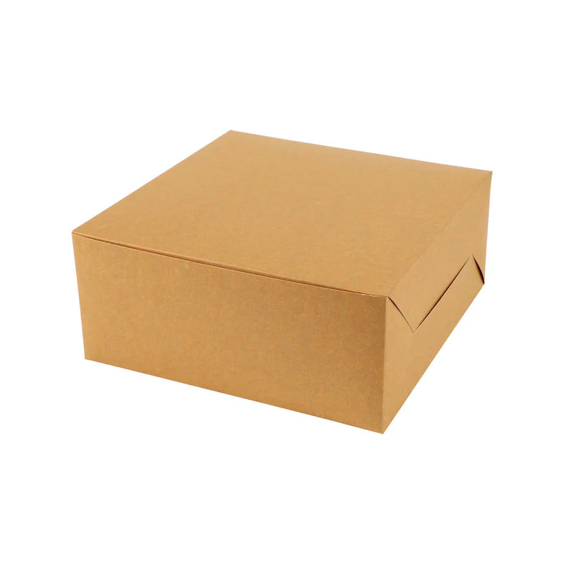 uncoated kraft cake box 9x9x4" 5pc (#101785) - Image 4