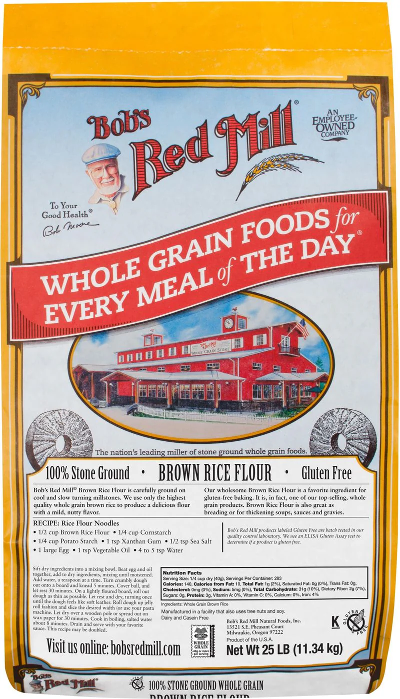 RICE FLOUR BROWN/BOB'S R M 25LB (#102532) - Image 2