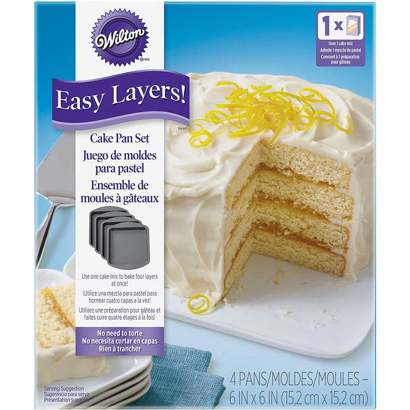 6" EASY LAYERS SQ PAN 4PC 2105-5748 (#102653)