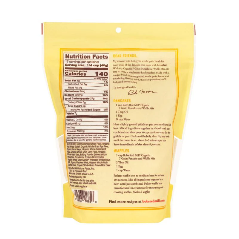 organic 7 grain pancake and waffle mix 24oz (#102772) - Image 7