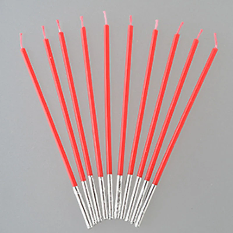 SLIM CANDLE (RED) 10PC (#103218) - Image 2