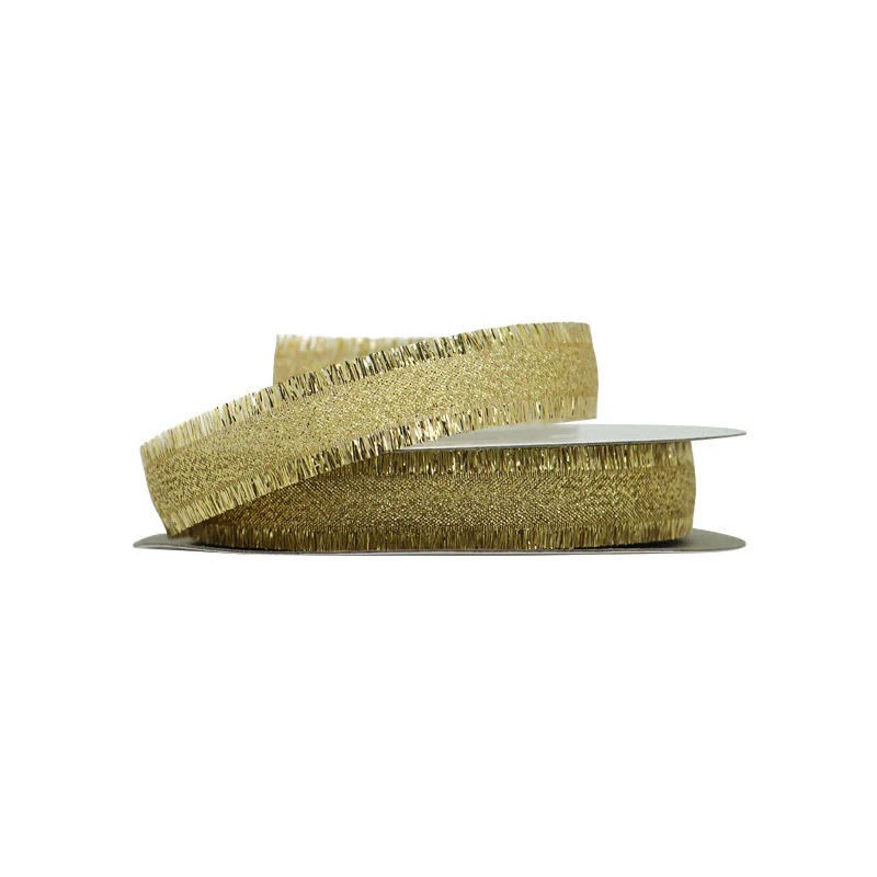 ribbon gold fray edge 16mmx25m (#103412) - Image 2