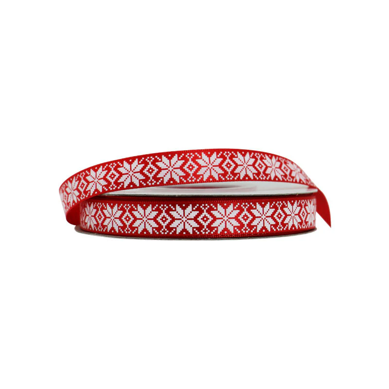 ribbon red flower (geo) 13mmx25m (#103415)