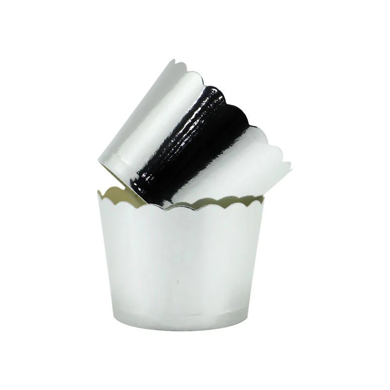 muffin baking case alum foil 48x50mm silver 50pc (#103471) - Image 4