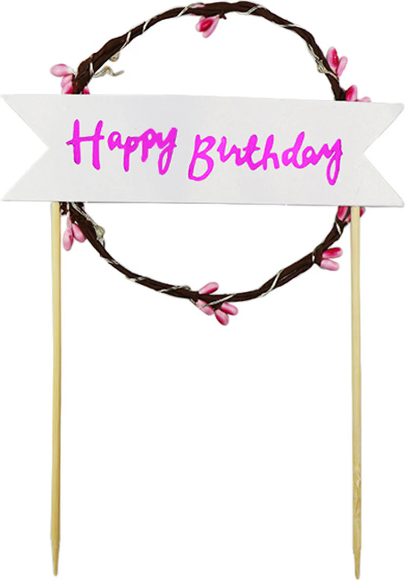 HAPPY BIRTHDAY LED LIGHT ARCYLIC INSERT (#103567)