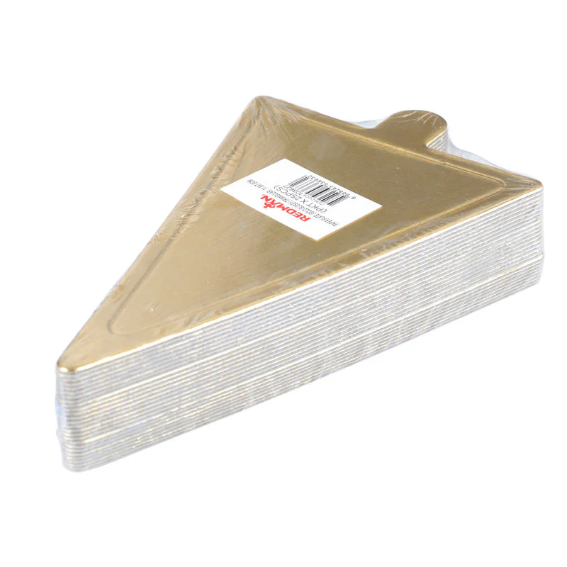 paper plate triangle gold 11.8x7.8cm 25pc (#103627) - Image 2