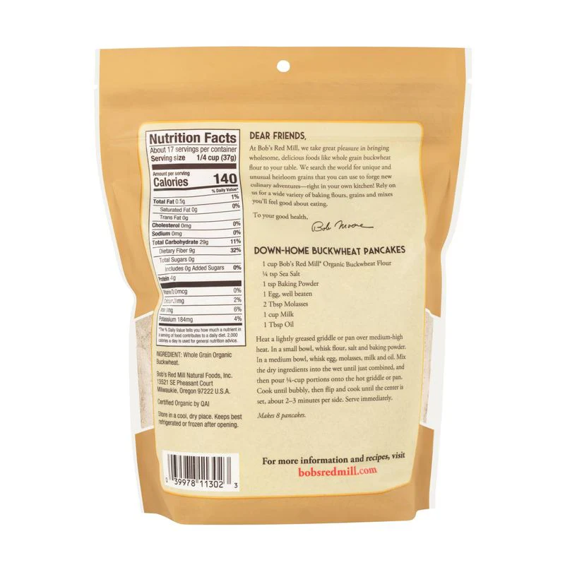 buckwheat flour org 22oz (#103640) - Image 3