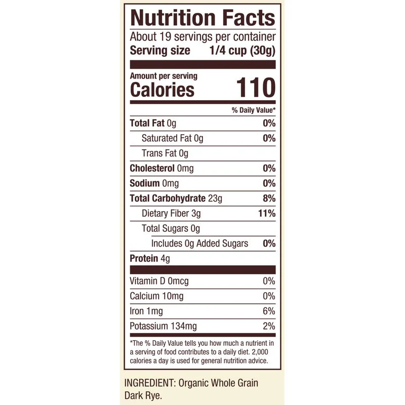 dark rye flour org 20oz (#103645) - Image 7