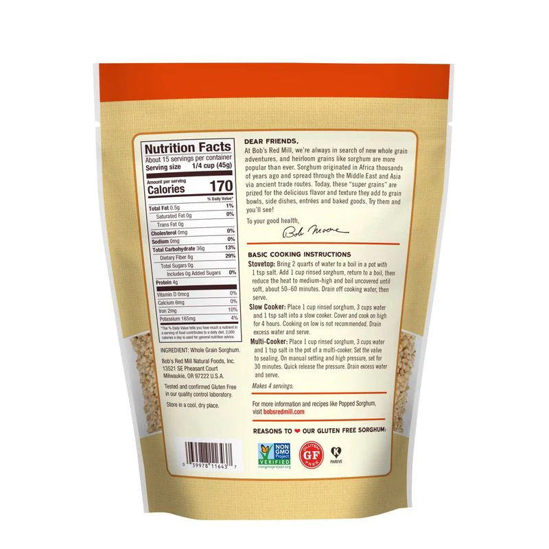 gf swt white sorghum grain 24oz (#103651) - Image 3