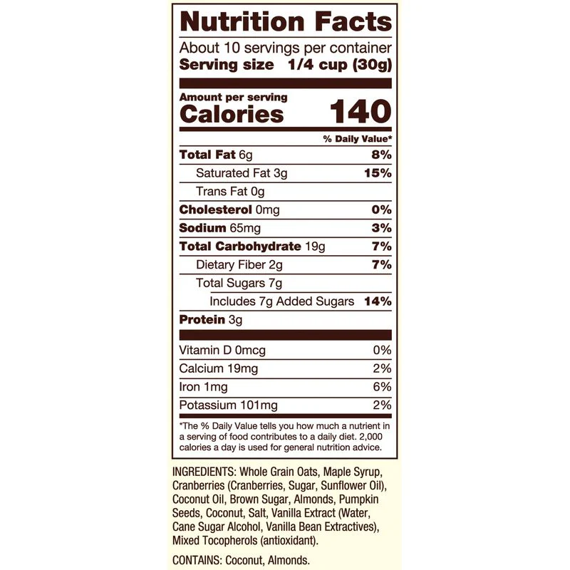 gluten free granola cranberry almond 11oz (#103770) - Image 4