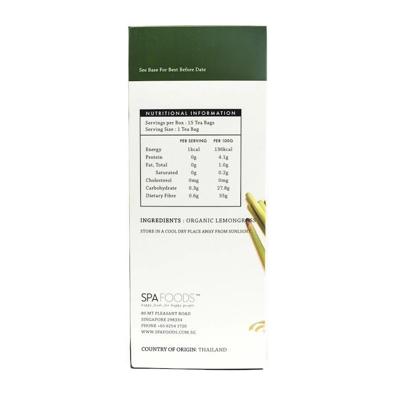 sugar and caffeine free organic lemongrass tea 15sct (#104855) - Image 3