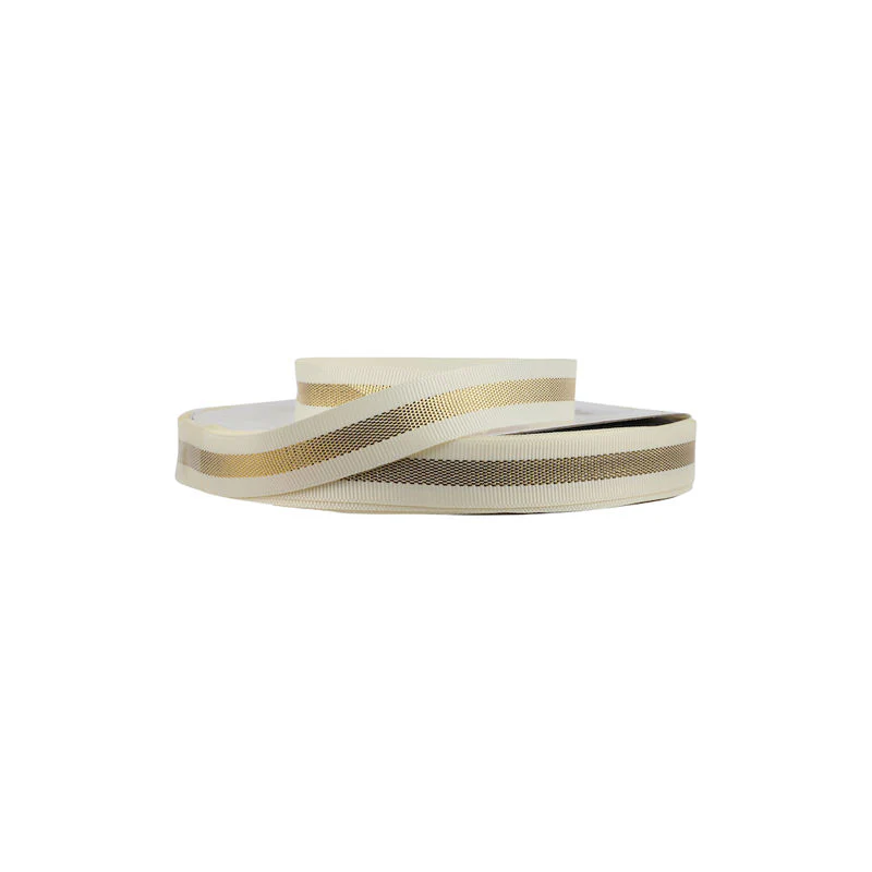 ribbon strip gold white 16mmx25m (#105053) - Image 2