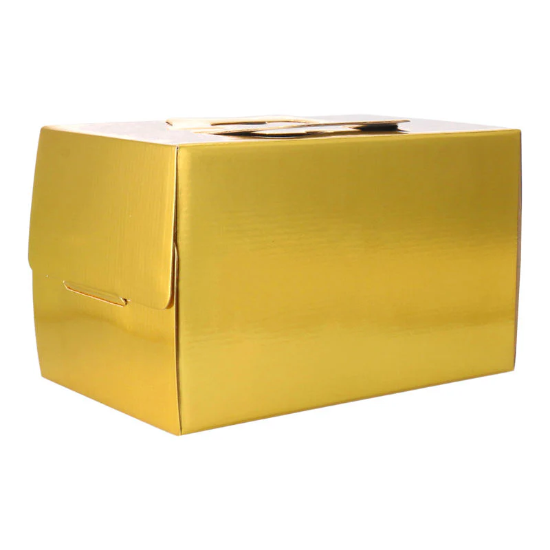 PLAIN GOLD COLOUR LOG CAKE BOX 13.375X7X6" (#105206) - Image 3