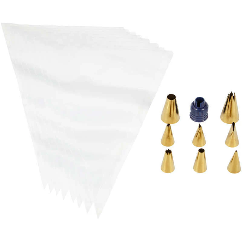 17pc piping tip set w bag n coupler 418-0-0009 (#105402) - Image 9