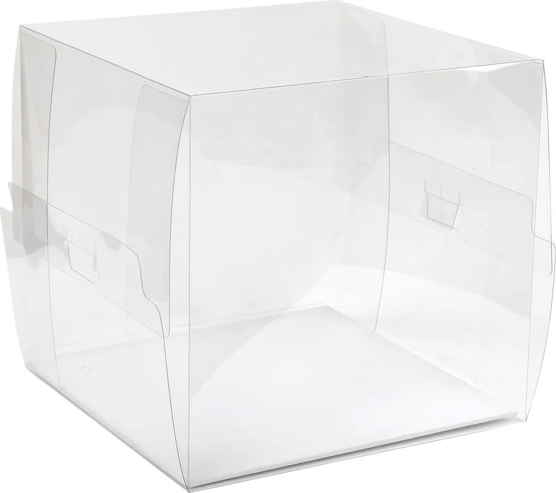 PVC DISPLAY CAKE BOX + BOARD 20X20XH20CM (#105790)