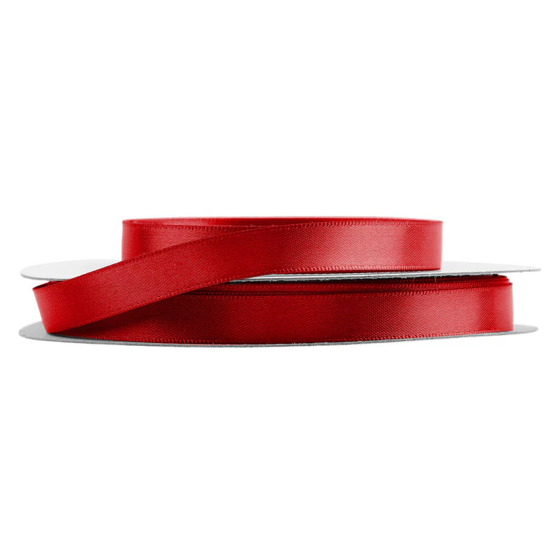 satin ribbon maroon 9mmx25m (#105998) - Image 2
