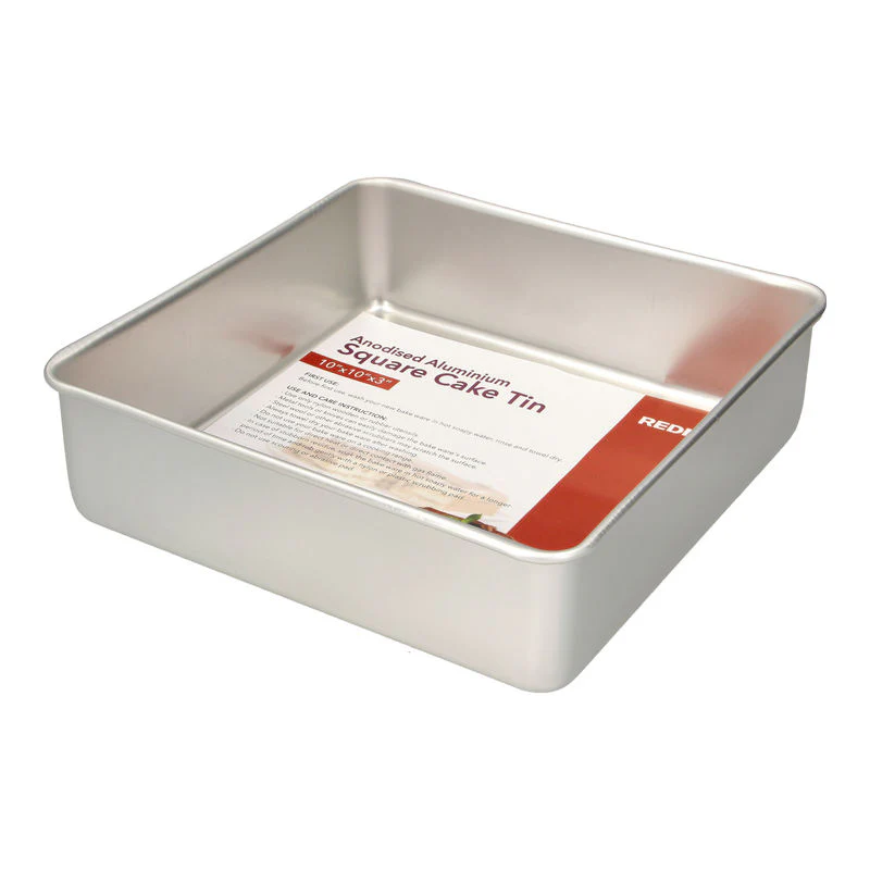 square cake tin alum anodized 10x10x3" (#106526) - Image 4