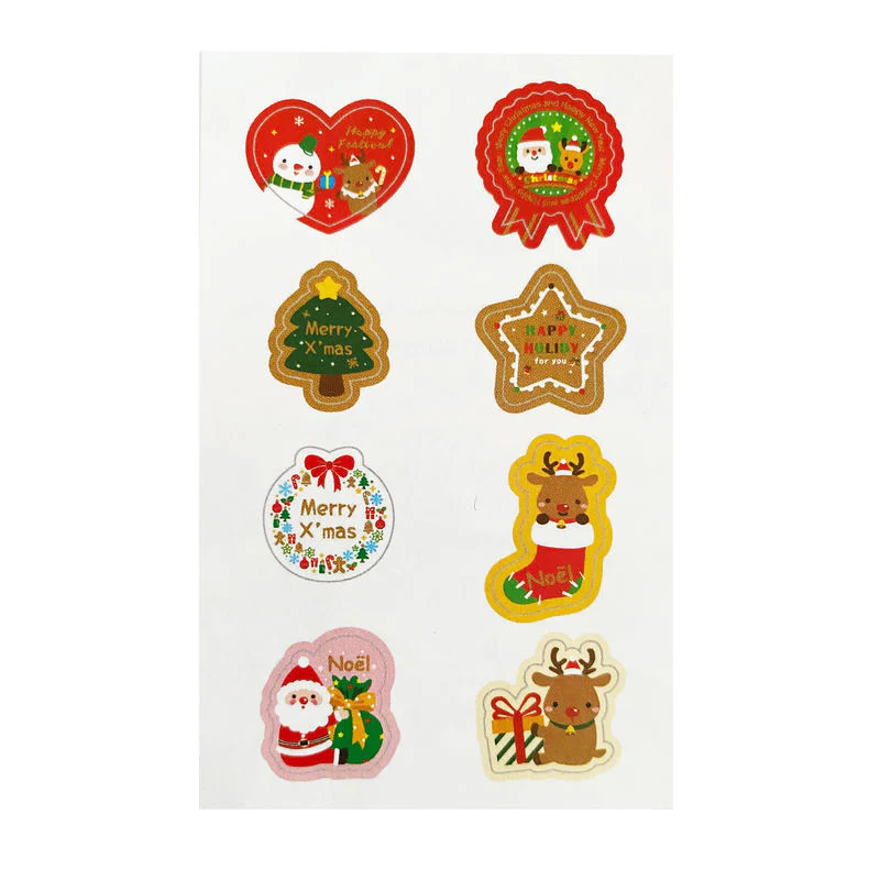 x'mas sticker b114 8pc (#107041) - Image 2