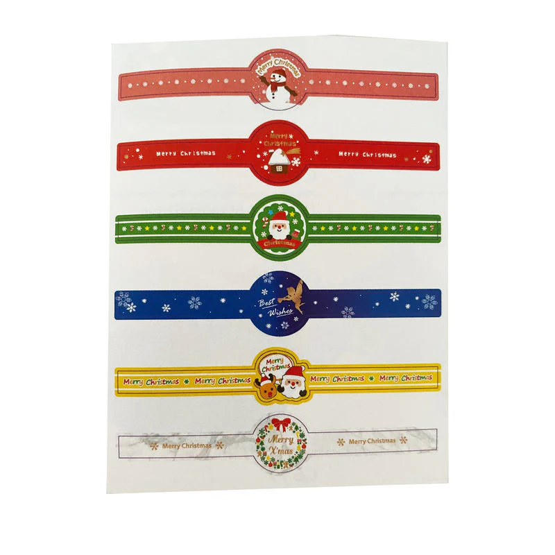 x'mas sticker long b124 6pc (#107042) - Image 2