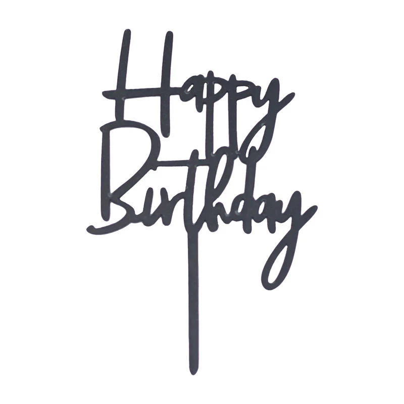 arcylic pick happy birthday black (#107221) - Image 2