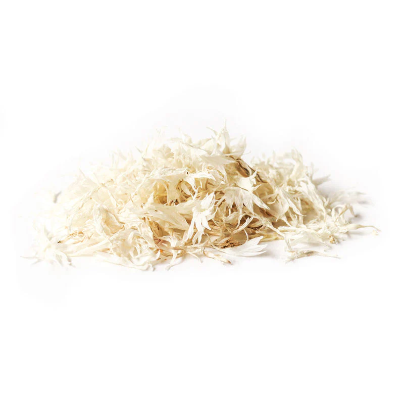 organic edible dried flower cornflower white 6g (#107409) - Image 4