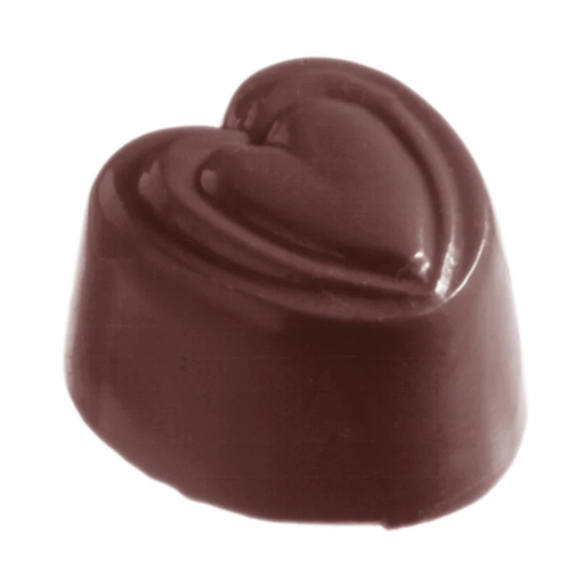 chocolate mould heart 275x135x24mm 24cav cw1012 (#107451) - Image 2