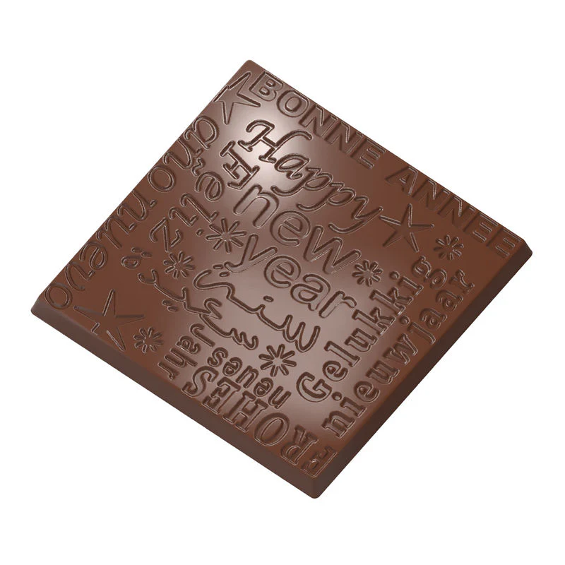 chocolate mould caraque new year 18cav cw1614 (#107477)