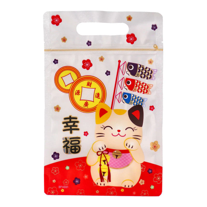 ziplock bag lucky cat white 50pc (#107525) - Image 2