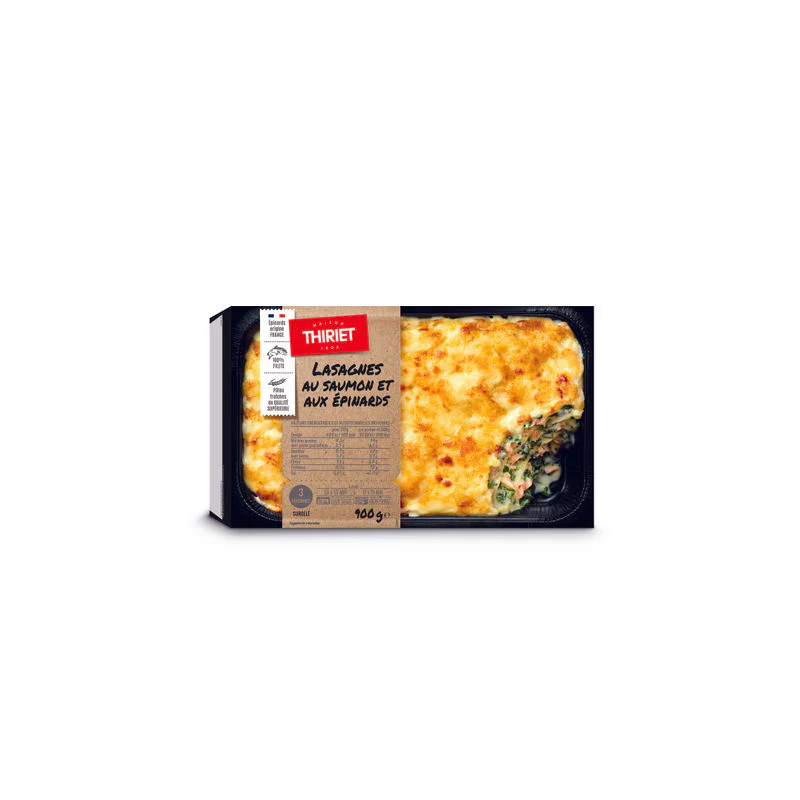 ready-to-eat salmon-spinach lasagna 900g 3-4 portions (#107556) - Image 2