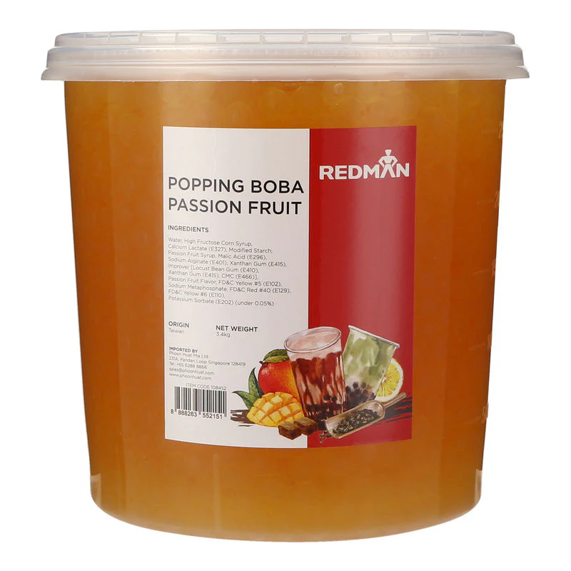 passion fruit popping boba 3.4kg (#108452)