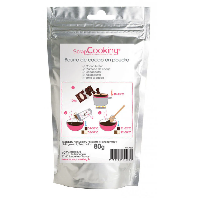 cocoa butter powder 80g (#109264)