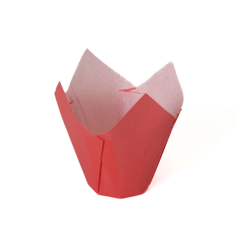 baking cases tulip 11x11cm red 200pc (#109820) - Image 4