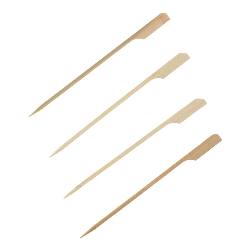 bamboo skewer paddle 15cm (white) 100pc (#110003) - Image 2