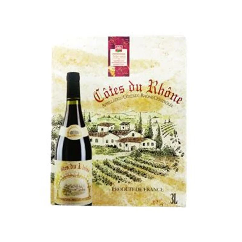 red wine-red wine cotes-du-rhone 3lt (#112137) - Image 2