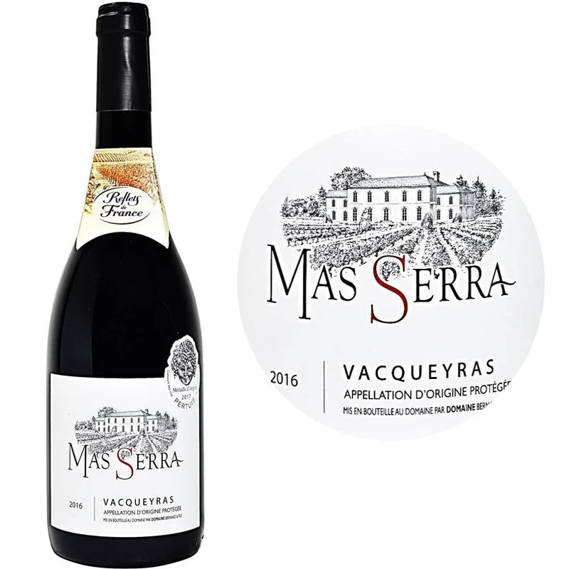 red wine-vacqueyras rouge bio 2020750ml (#112189)