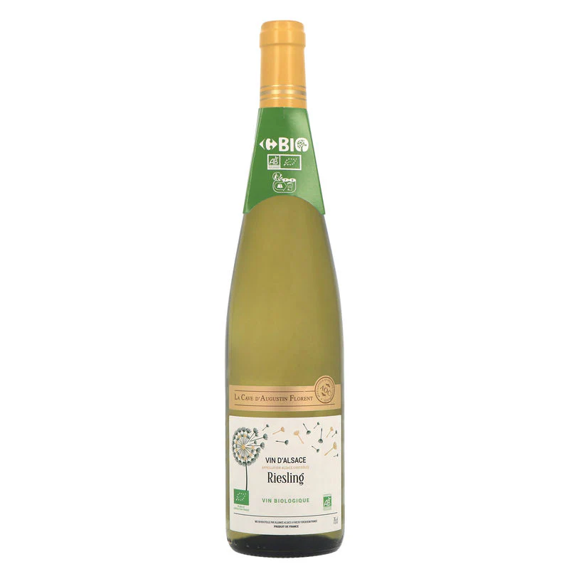 white wine-riesling organic riesling white wine 2019-2022750ml (#112213) - Image 2