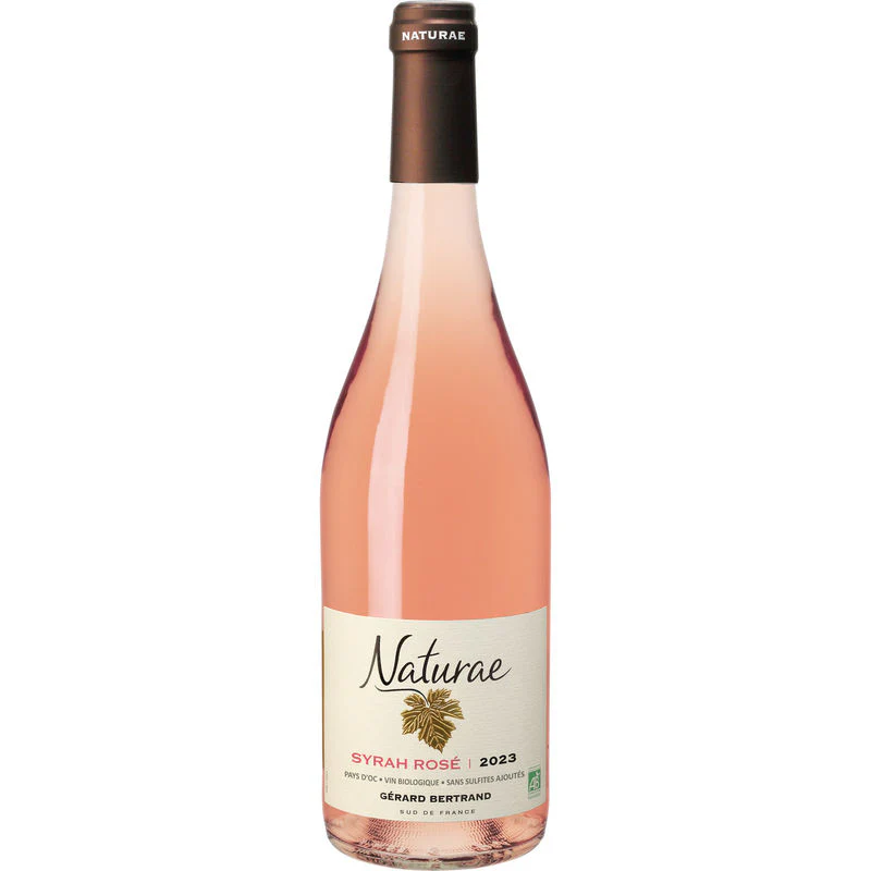rose wine-syrah organic igp pays doc rose wine 2020-2023750ml (#112230) - Image 2