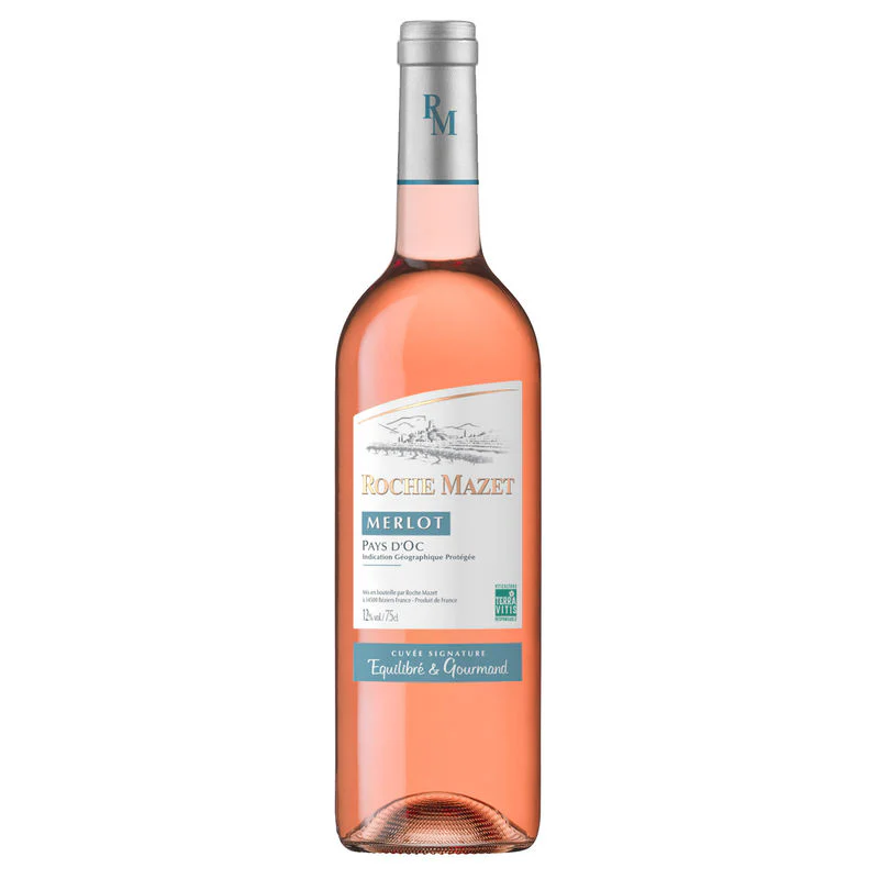 merlot pays d oc rose wine 75cl\roche mazet (#112257) - Image 2