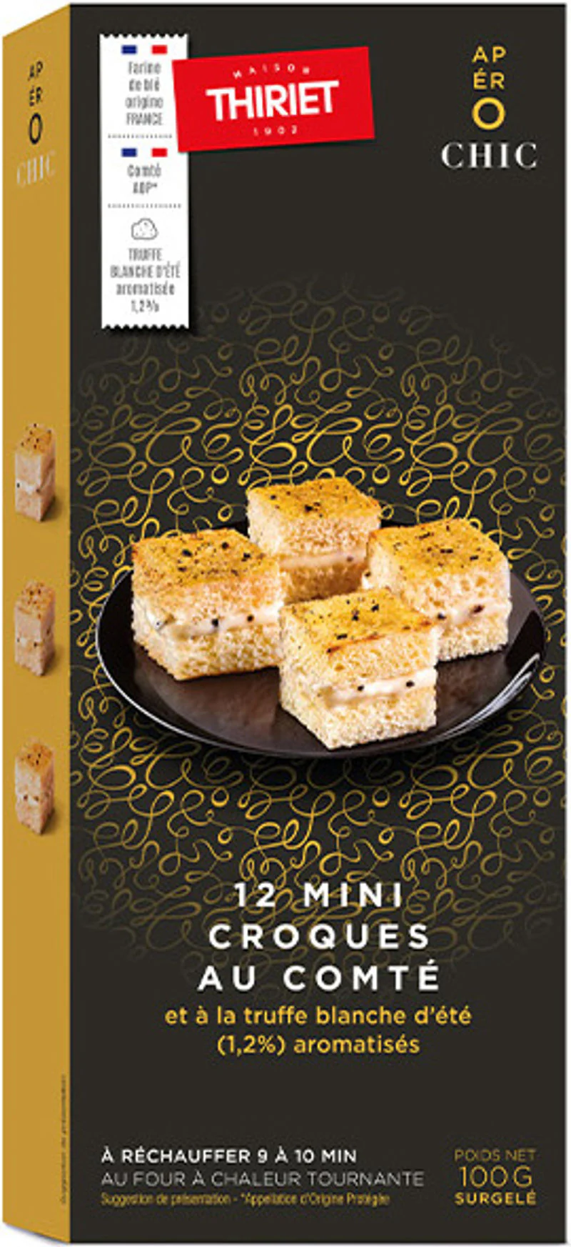 mini croque bites comte and white truffle 100g 12 100gx12pc (#113017)