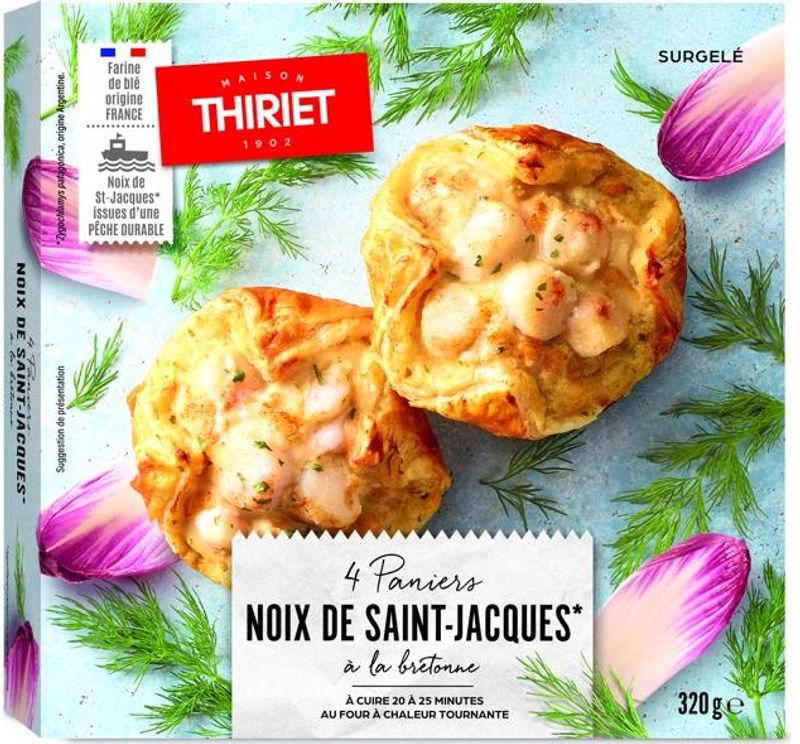 savoury puff pastry w scallops bretton style 320g 4 10x320gx4pc (#113028)