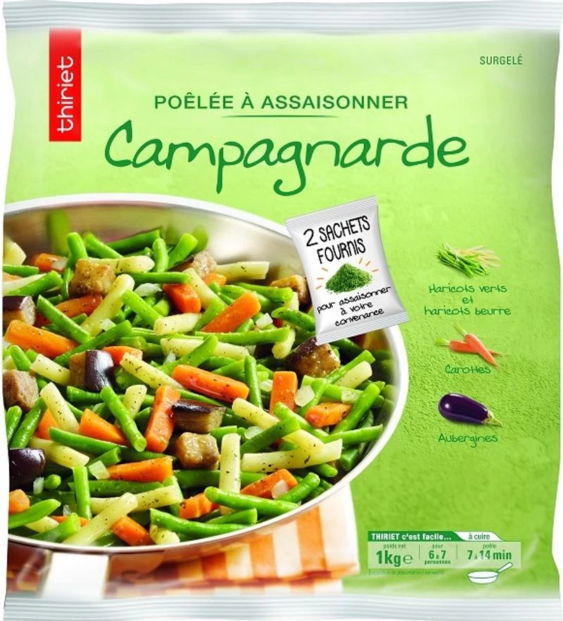 country-style pan-fried vegetables 1kg 6-7 portions (#113124)