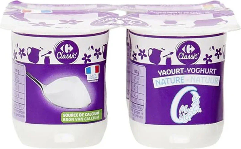 0% fat plain yogurt 4x125g (#113727)